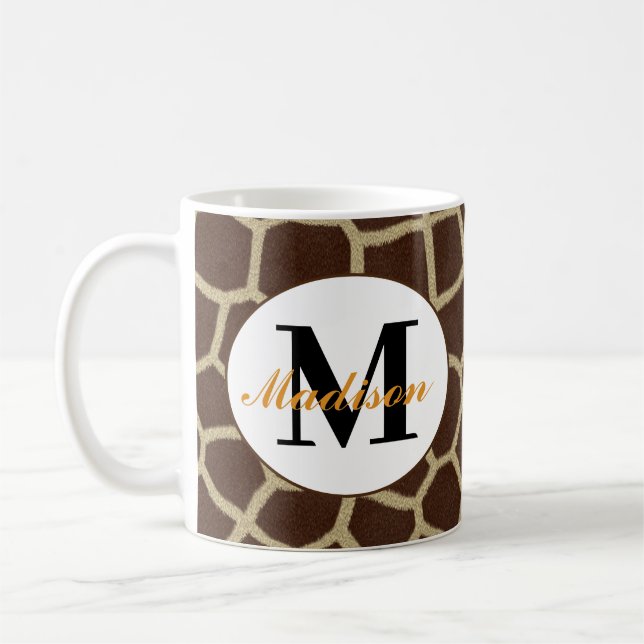 Caneca de Café Personalizada com Estampa de Girafa (Esquerda)