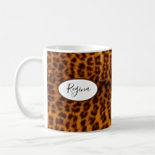 Caneca de Café Personalizada com Estampa de Leopar