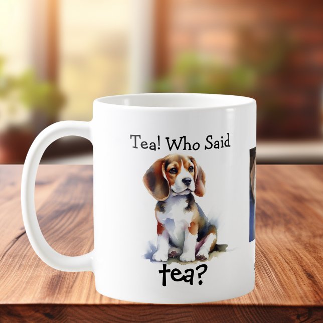 Caneca de Café Personalizada com Foto de BEAGLE Gr (Sweet Keepsake of your Beagle Days, personalize)