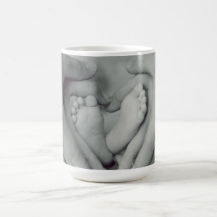 Caneca de café personalizada com foto de bebê e fa
