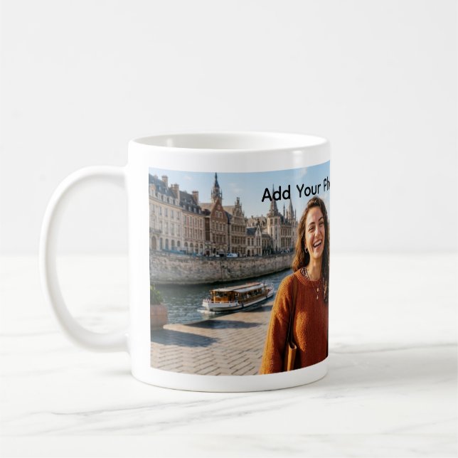 Caneca de Café Personalizada com Foto e Nome (Esquerda)