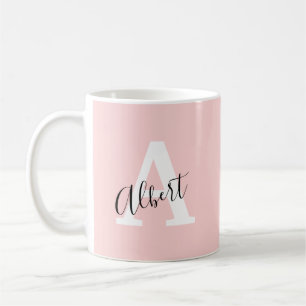 Caneca de Café Personalizada com Inicial Chic Blus