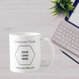 Caneca de café personalizada com logotipo para neg