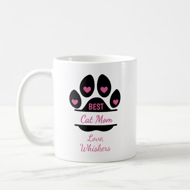 Caneca de Café Personalizada com Pegada de Pata da (Esquerda)