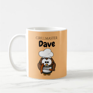 Caneca de café personalizada Cute Owl Grillmaster