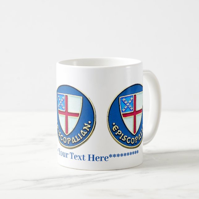 Caneca de café personalizada da Igreja Episcopal T (Frente Esquerda)
