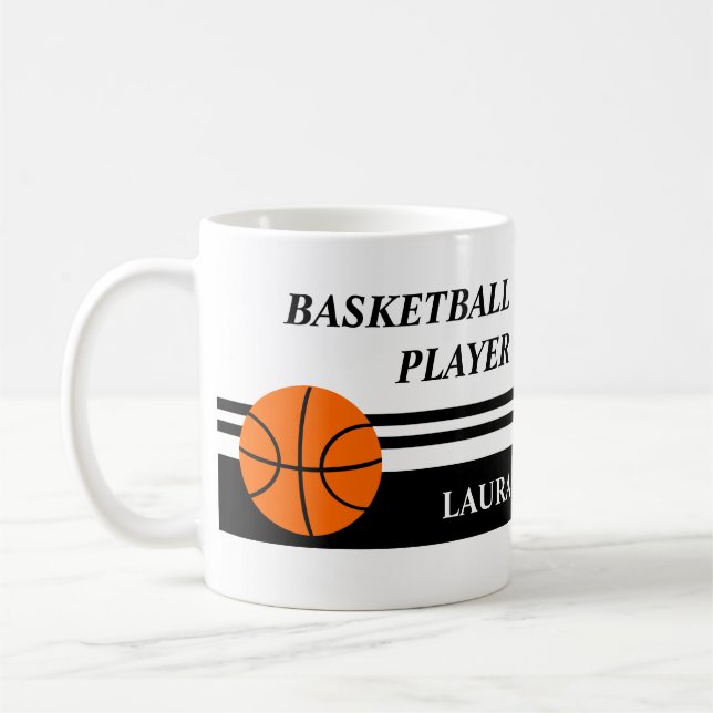 Caneca de café personalizada de basquete (Esquerda)