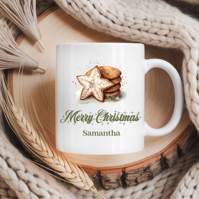 Caneca de Café Personalizada de Férias Nórdica Pre (Personalized Nordic Holiday Coffee Mug Gift)