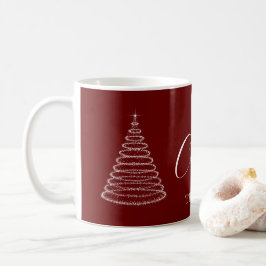 Caneca de café personalizada de Natal Borgonha