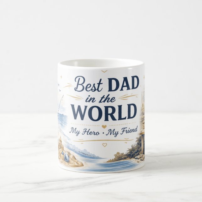 Caneca de Café Personalizada Dia dos Pais Feliz (Centro)