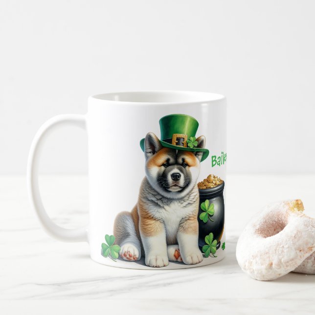 Caneca de café personalizada do dia de São Patríci (Com Donut)