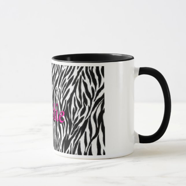 Caneca de café personalizada do impressão da zebra (Direita)
