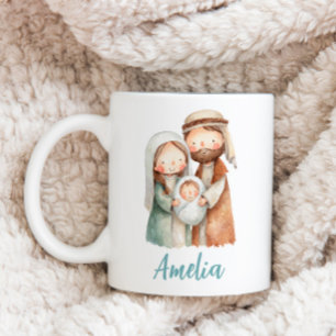 Caneca de Café Personalizada do Natal com Cena de 