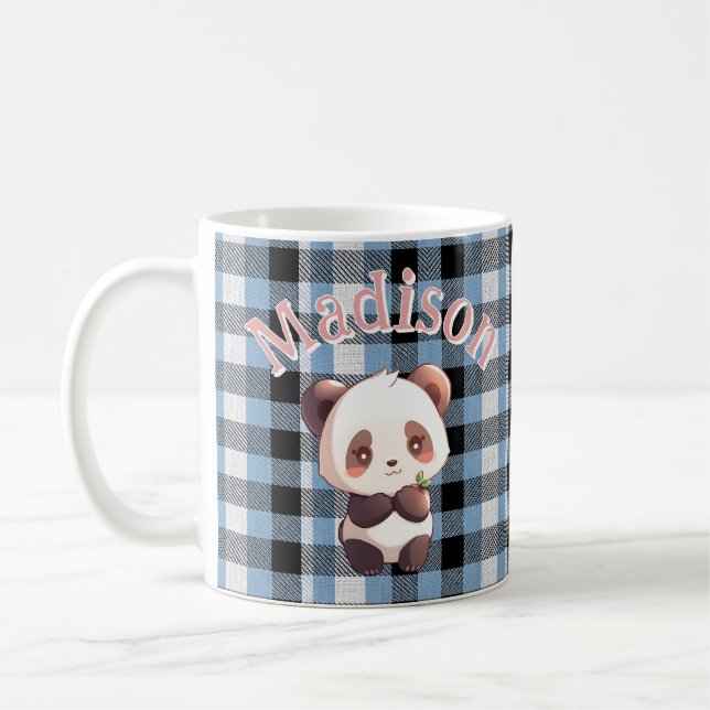 Caneca de Café Personalizada do Panda Fofo (Esquerda)