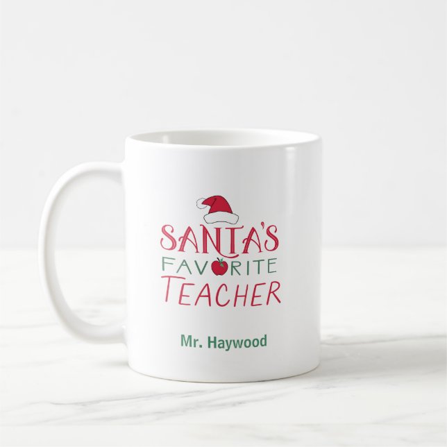 Caneca de Café Personalizada do Professor Favorito (Esquerda)