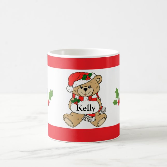 Caneca de café personalizada do urso do Natal do (Centro)