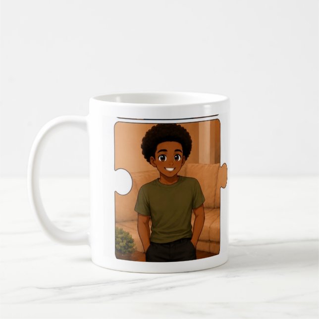 Caneca de Café Personalizada e Editável para o Dia (Esquerda)