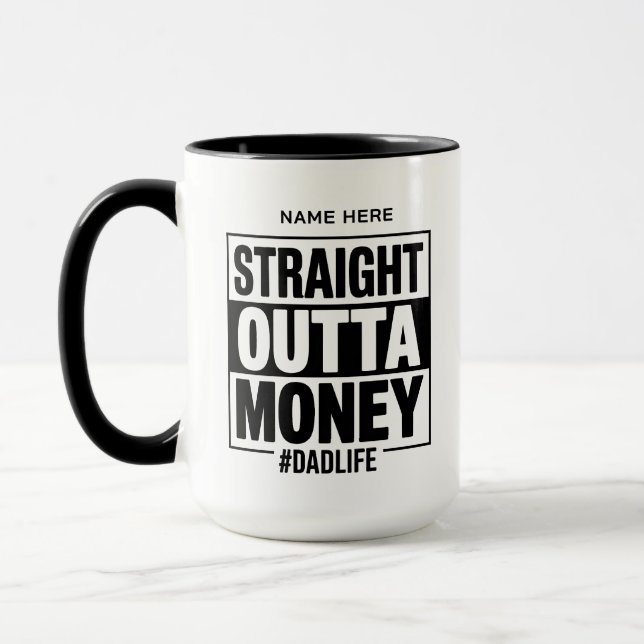 Caneca de café personalizada engraçada do papai Di (Esquerda)