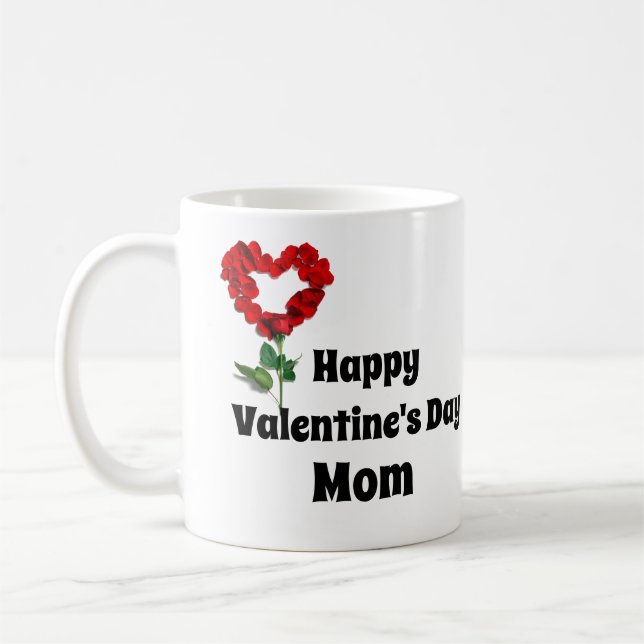Caneca de café personalizada Feliz Dia dos Namorad (Esquerda)