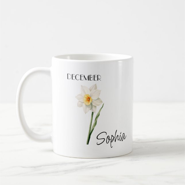 Caneca de Café Personalizada Flor de Dezembro (Esquerda)