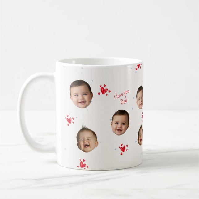 Caneca de Café Personalizada Fofa para o Dia dos P (Esquerda)