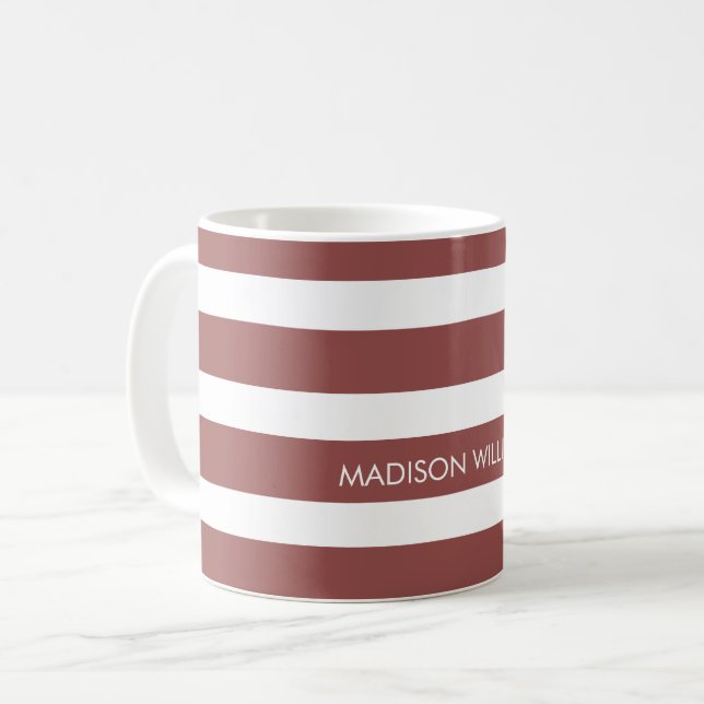 Caneca de Café Personalizada Listrada (Frente Esquerda)