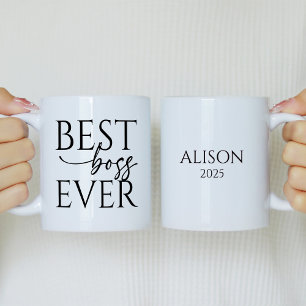 Caneca de Café Personalizada Melhor Chefe de Todos