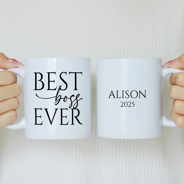 Caneca de Café Personalizada Melhor Chefe de Todos (Criador carregado)
