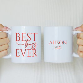 Caneca de Café Personalizada Melhor Chefe de Todos