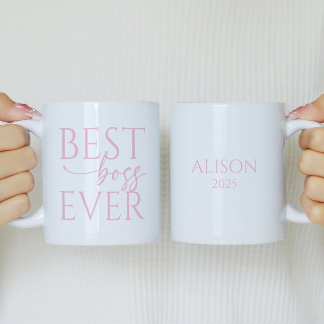Caneca de Café Personalizada Melhor Chefe de Todos (Criador carregado)