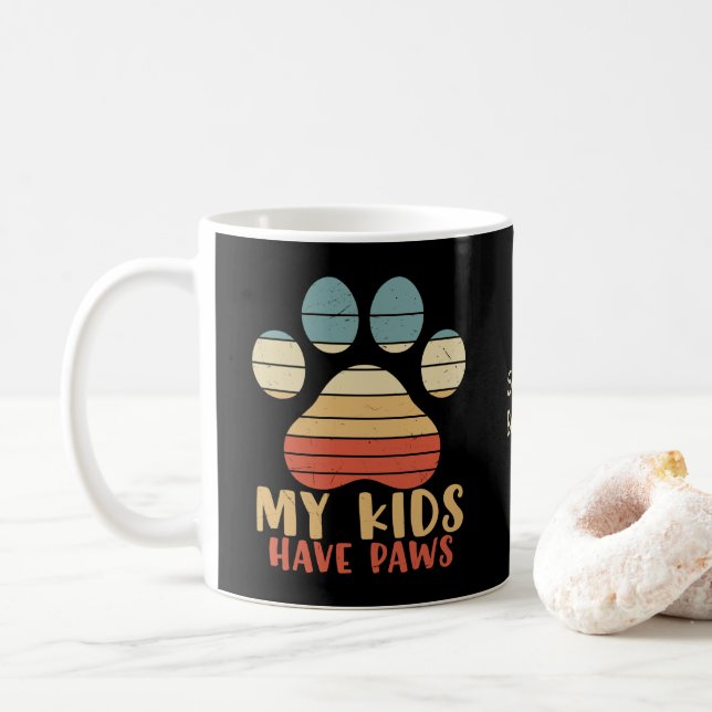 Caneca de Café Personalizada Meu Filhos Têm Patas (Com Donut)