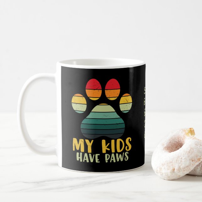 Caneca de Café Personalizada Meu Filhos Têm Patas (Com Donut)