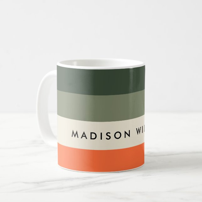 Caneca de Café Personalizada Minimalista com Nome (Frente Esquerda)