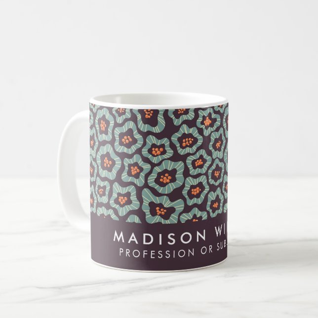 Caneca de Café Personalizada Minimalista com Nome (Frente Esquerda)