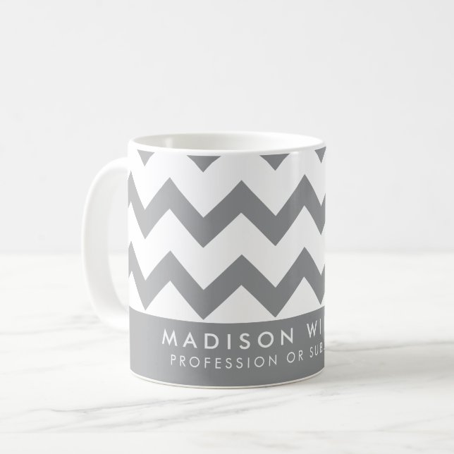 Caneca de Café Personalizada Minimalista com Nome (Frente Esquerda)
