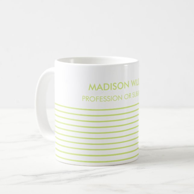 Caneca de Café Personalizada Minimalista com Nome (Frente Esquerda)