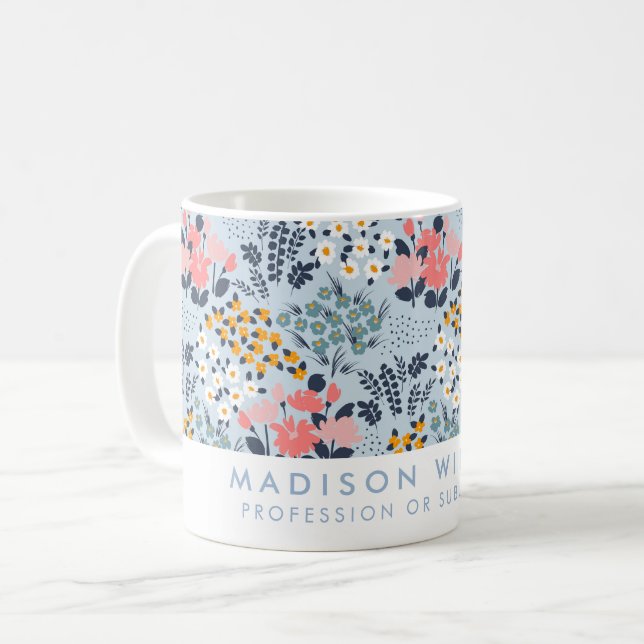 Caneca de Café Personalizada Minimalista com Nome (Frente Esquerda)