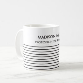 Caneca de Café Personalizada Minimalista com Nome
