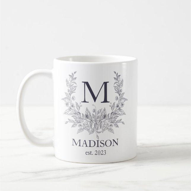 Caneca de Café Personalizada Minimalista com Nome (Esquerda)