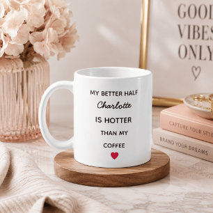 Caneca de Café Personalizada Moderna para a Metade