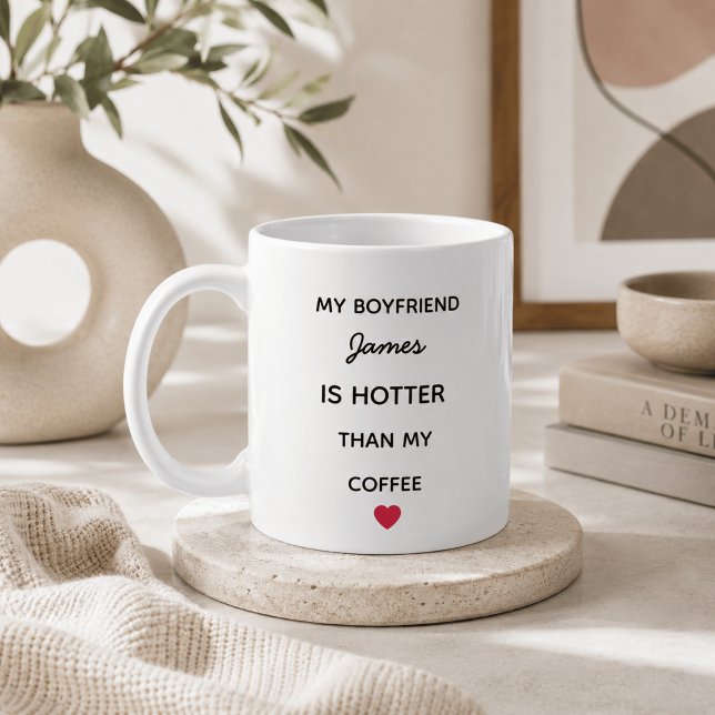 Caneca de Café Personalizada Moderna para Namorado (Criador carregado)