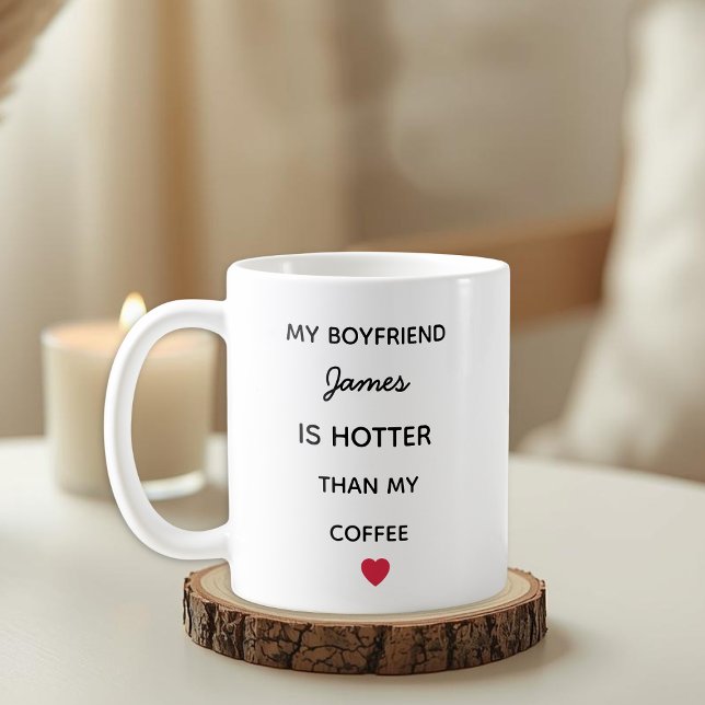 Caneca de Café Personalizada Moderna para Namorado (Criador carregado)