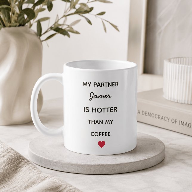 Caneca de Café Personalizada Moderna para Parceiro (Criador carregado)