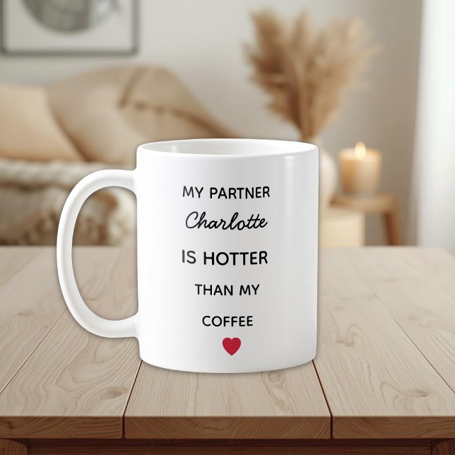 Caneca de Café Personalizada Moderna para Parceiro (Criador carregado)