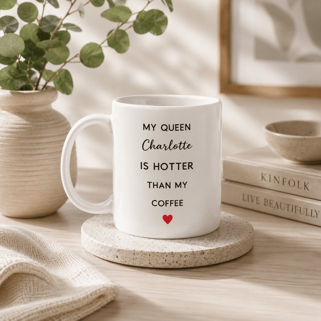 Caneca de Café Personalizada Moderna para Rainha (Criador carregado)
