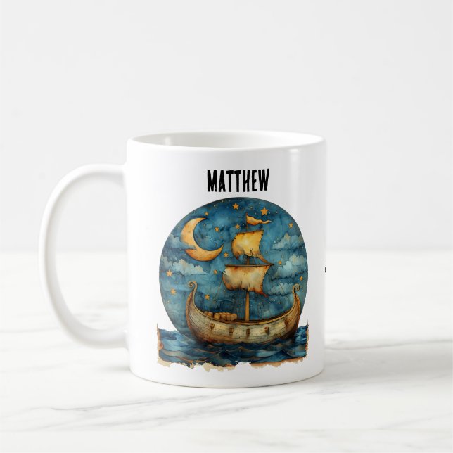 Caneca de Café Personalizada Navio Viking (Esquerda)