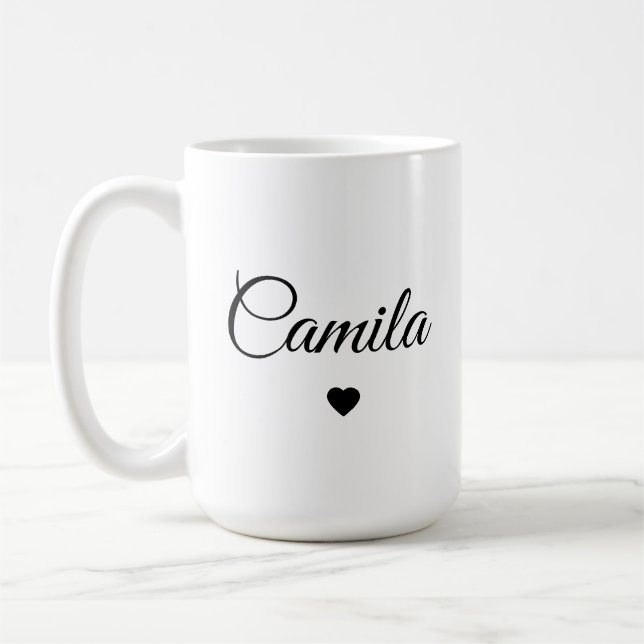 Caneca de Café Personalizada Nome Customizado (Esquerda)