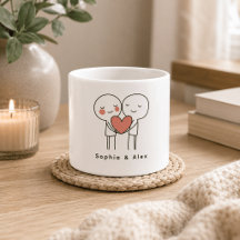 Caneca de café personalizada para casais no Dia do