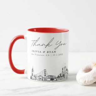 Caneca de café personalizada para casamento em São