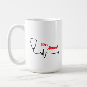 Caneca de Café Personalizada para Médico com Nome